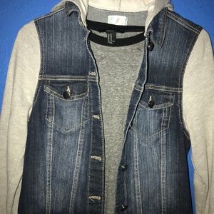 Jean Jacket With A Hoodie